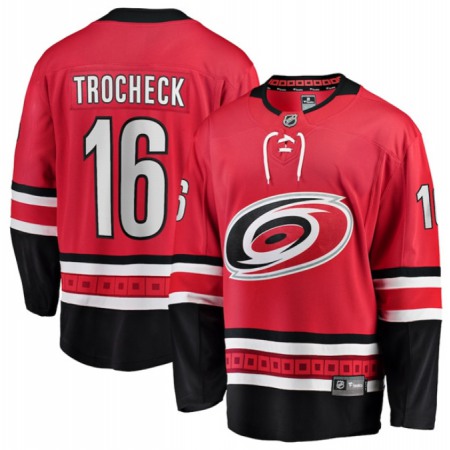 Men's  Carolina Hurricanes #16 Vincent Trocheck Red Stitched NHL Jersey