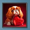 Diamond Painting-DIY Full Round Drill Heart And Dog