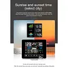 Wireless Weather Station with Humidity Atomic Clock Air Pressure for Patio House