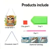 (US Only)Acrylic 2D Flat DIY Book Owl Hanging Diamond Art Kits Wall Door Decoration