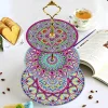 DIY Diamond Art Painting Three Layer Afternoon Tea Display | Mandala