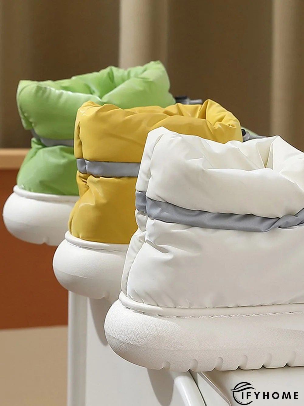 Waterproof Fabric Quilted Non Slip Lined Slipper Boots | IFYHOME