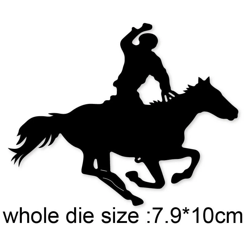 Crafts Metal Cutting Dies Cut Die Mold man Woman Riding Horse Decoration Scrapbooking Dies Knife Mould Blade Punch Stencils Dies
