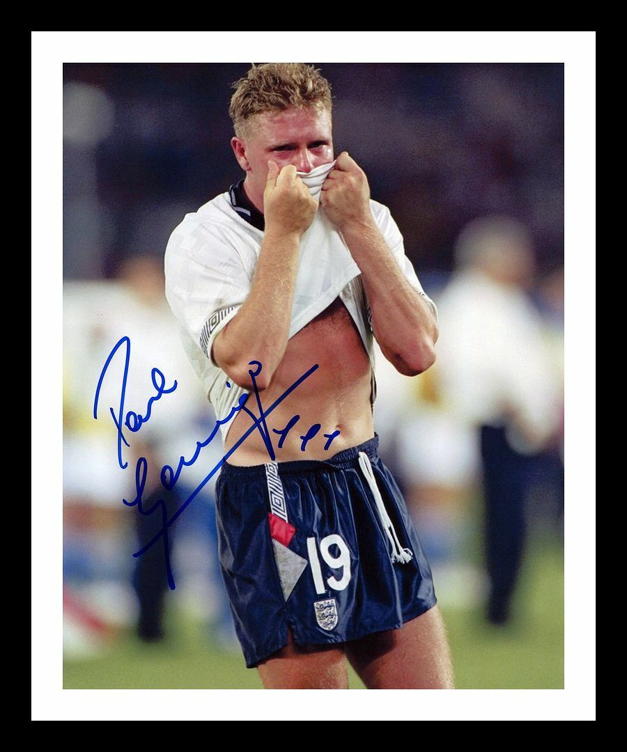 Paul Gascoigne - England Autographed Signed & Framed Photo Poster painting