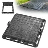 [US Local Warehouse] Iron Manhole Cover and Frame Non-Slip Septic Tank Cover for Yard (400mm)