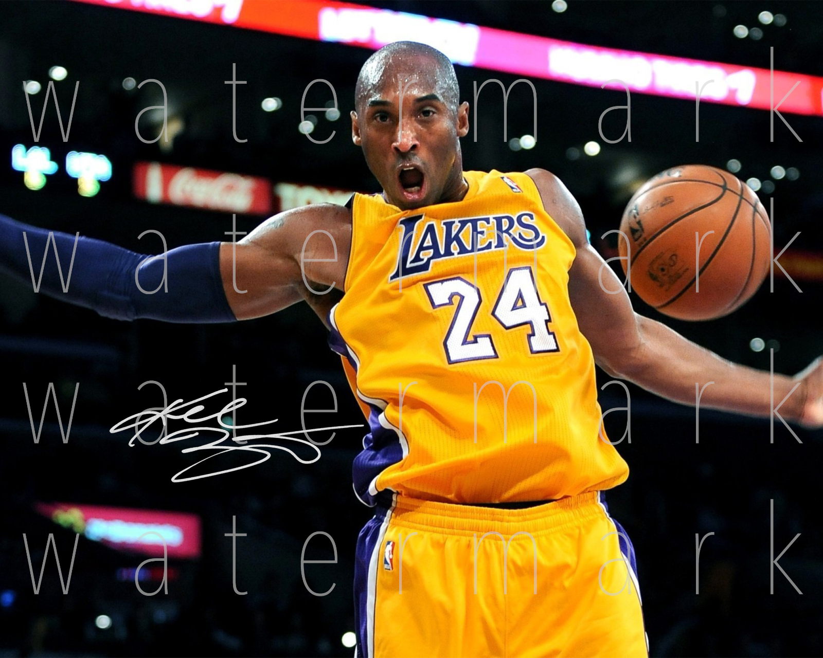 Kobe signed Los Angeles LA Lakers Photo Poster painting 8X10 poster picture autograph RP