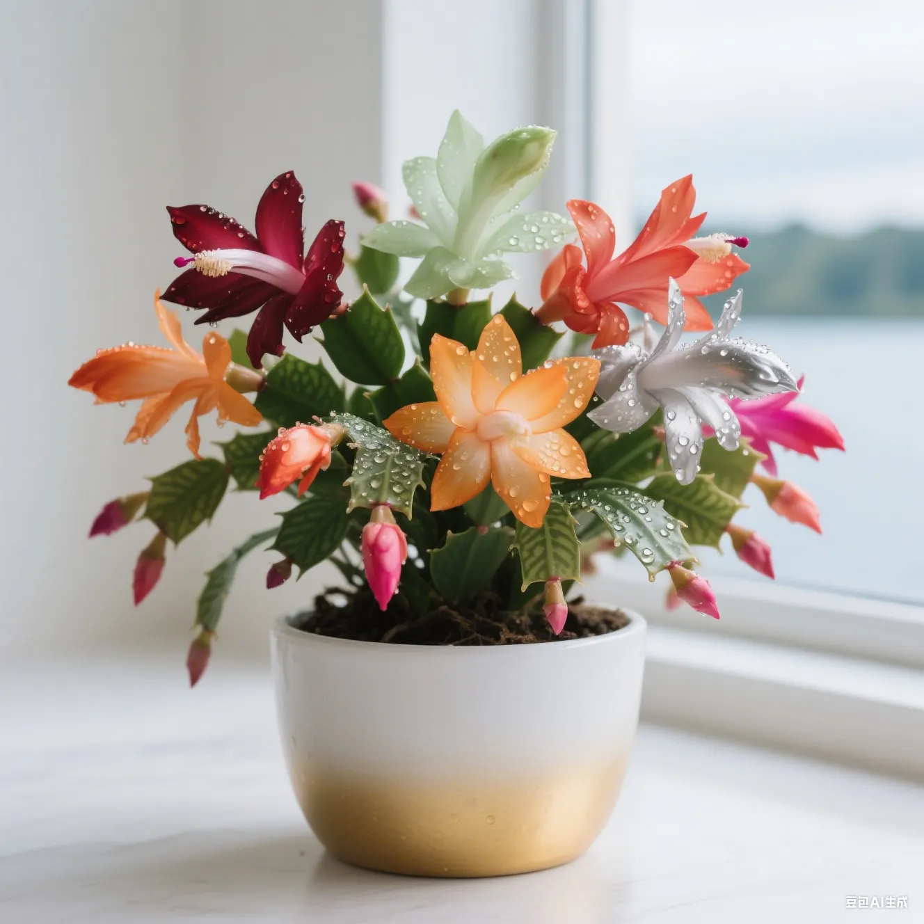 🌸 Mix Colors Schlumbergera Seeds – Easy-Care Blooms in Every Shade, Even in Winter ❄️🌈