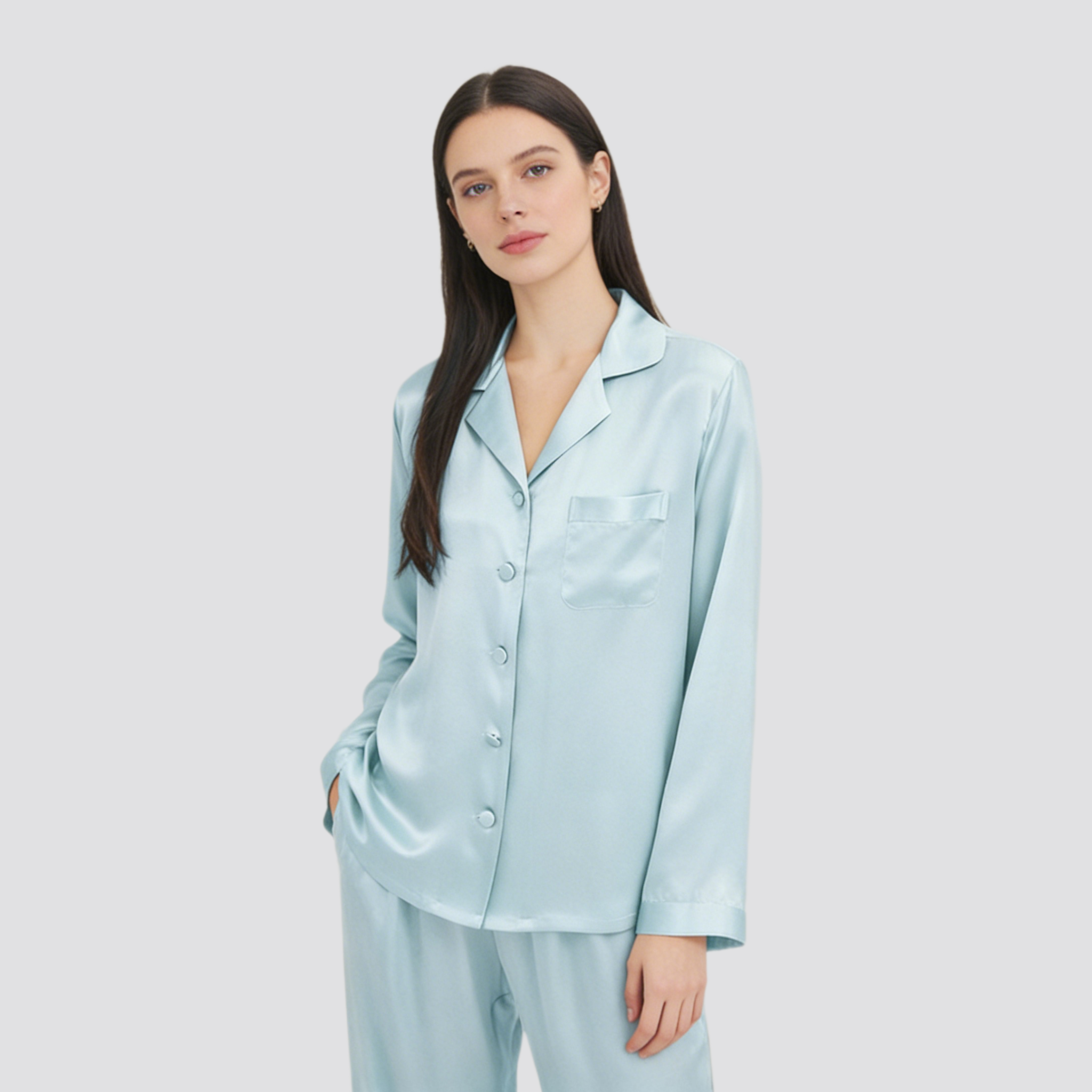 Silk Pajamas Women 100% Mulberry Silk Button Up Sleepwear Soft Comfortable REAL SILK LIFE