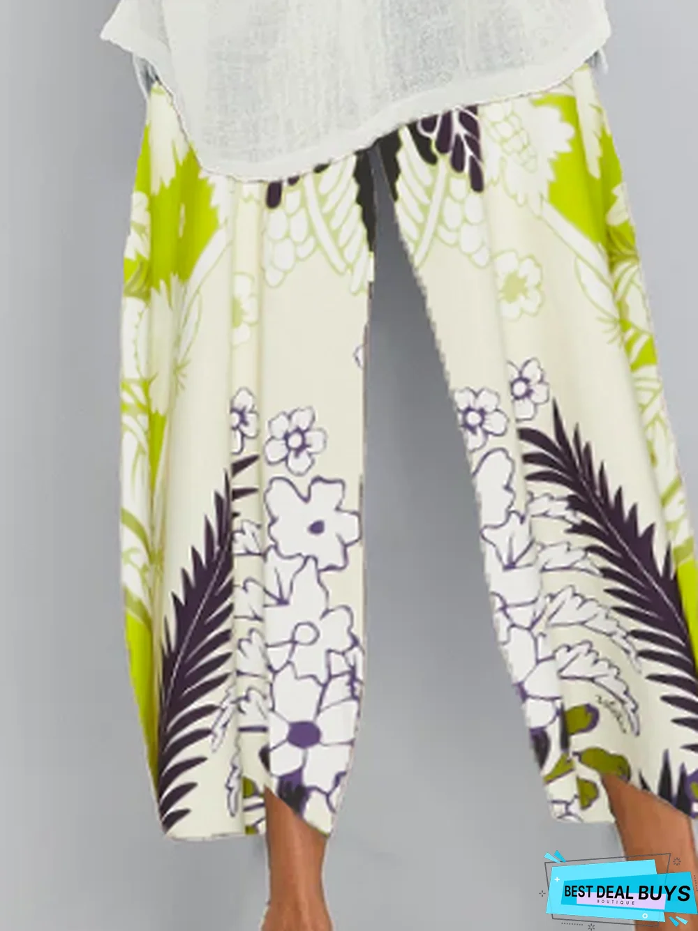 Floral Cotton Pants
