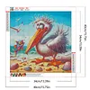 Diamond Painting -DIY Round Drill Seaside Pelican(40x40cm)