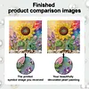 (25x25cm)DIY Pearl Painting Sunflower Framed Handmade Pearl Material Art Kit Living Room Decor
