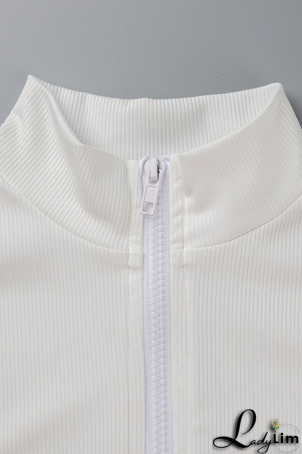 Blue Casual Sportswear Solid Patchwork Zipper Collar Regular Jumpsuits