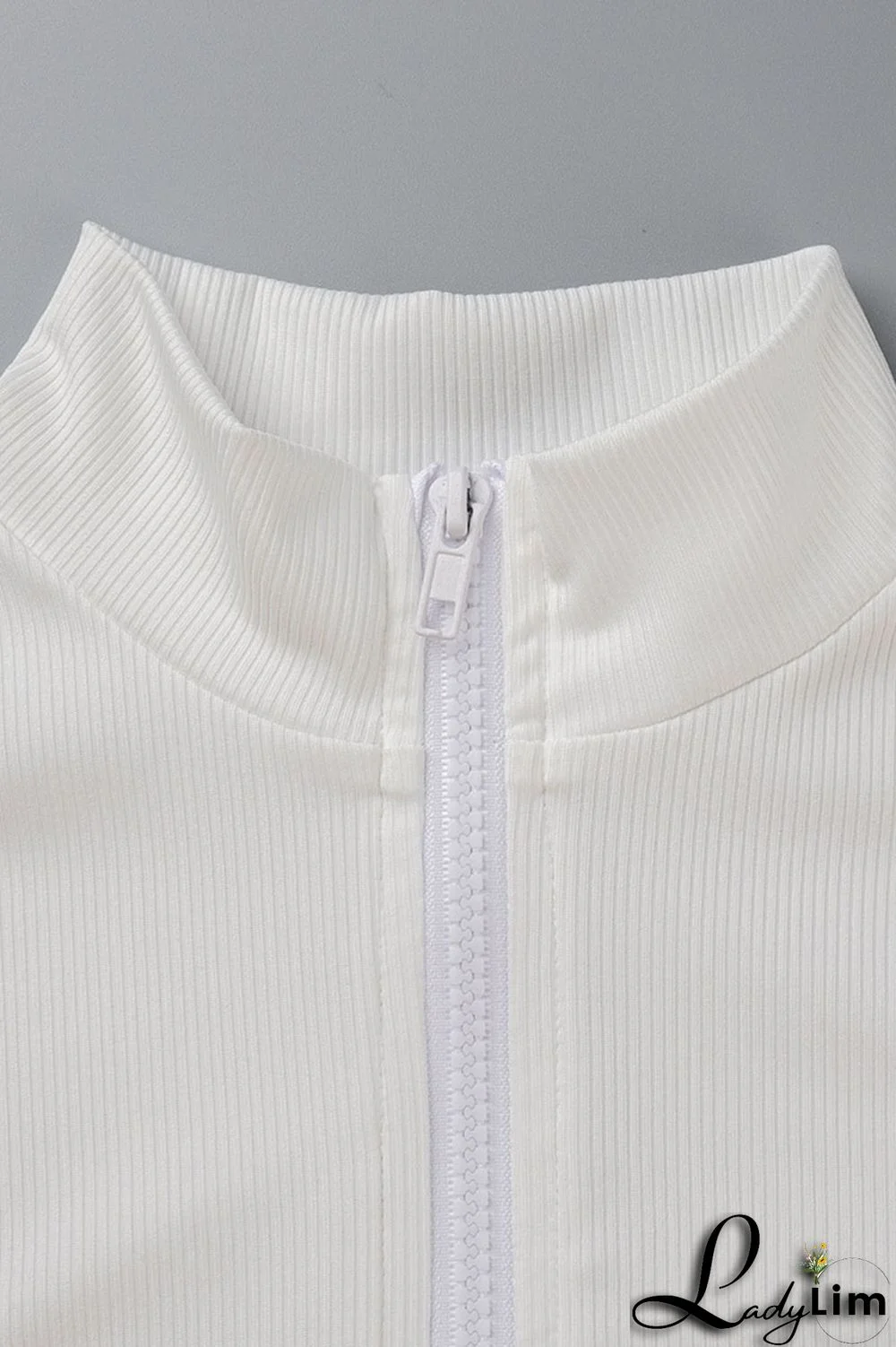 Blue Casual Sportswear Solid Patchwork Zipper Collar Regular Jumpsuits