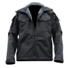 Breathable Warm Winter Soft Shell Jacket Autumn and Winter Wool Hooded Wear-Resistant Jacket Windproof and Waterproof