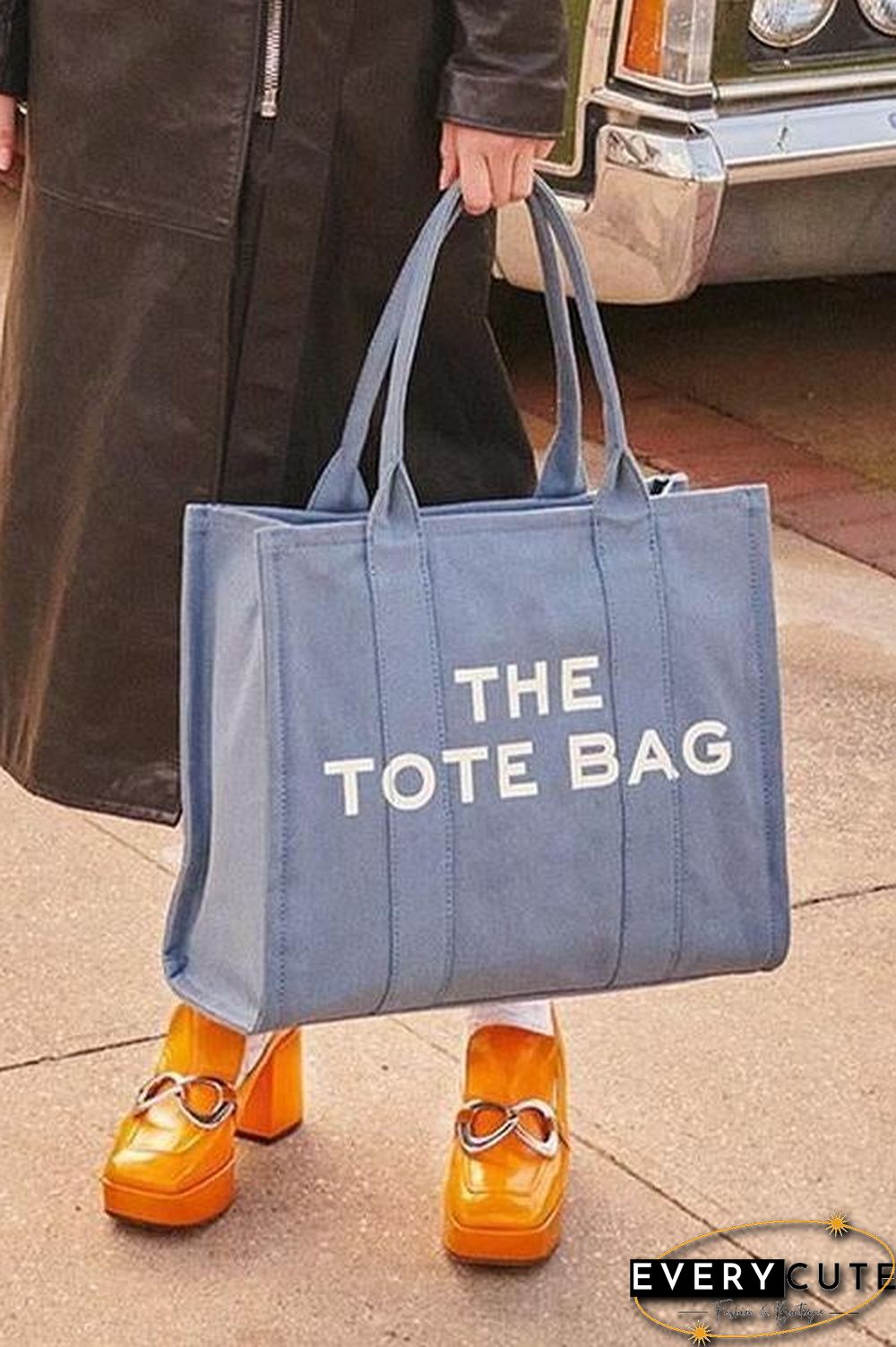 Canvas Crossbody Tote Bag