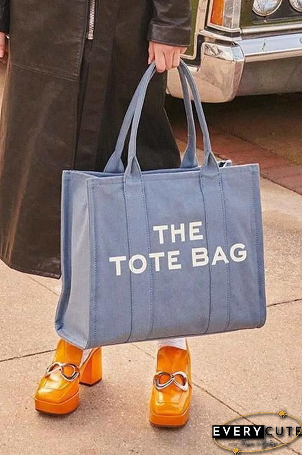 Canvas Crossbody Tote Bag