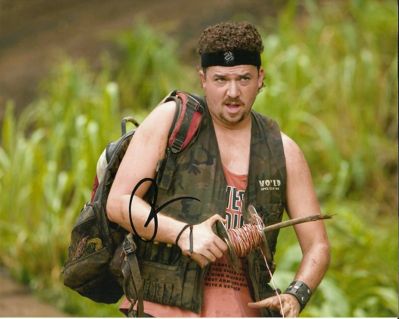 DANNY McBRIDE SIGNED TROPIC THUNDER Photo Poster painting UACC REG 242