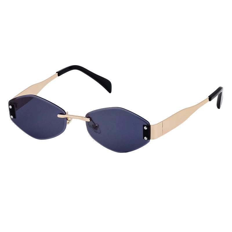 Elegant Lady Solid Color Pc Square Frameless Women's Sunglasses