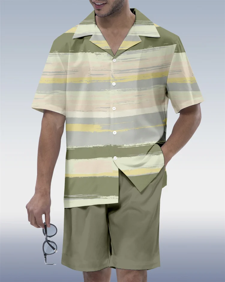 Suitmens Men's Hawaiian Vacation Short Sleeve Set 101
