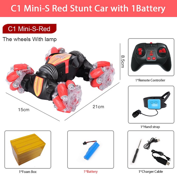 Toy Time  MINI 4WD RC CAR Radio Gesture Induction 2.4G Toy Light Music Drift Dancing Twist Stunt Remote Control Car for Kids rc toy