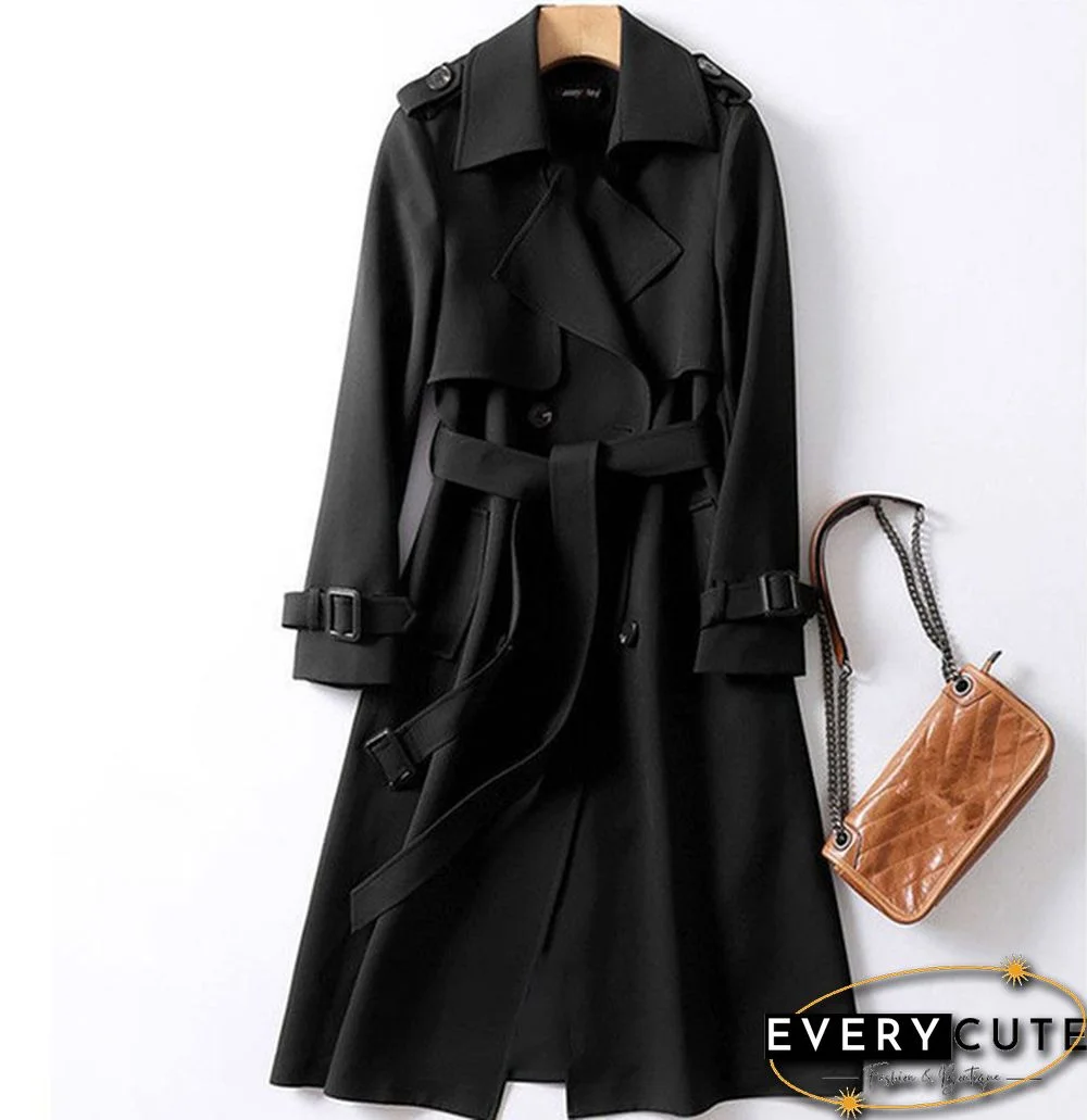 autumn Long Trench Coat Women Double Breasted Slim Trench Coat Female Outwear Fashion Windbreaker coat