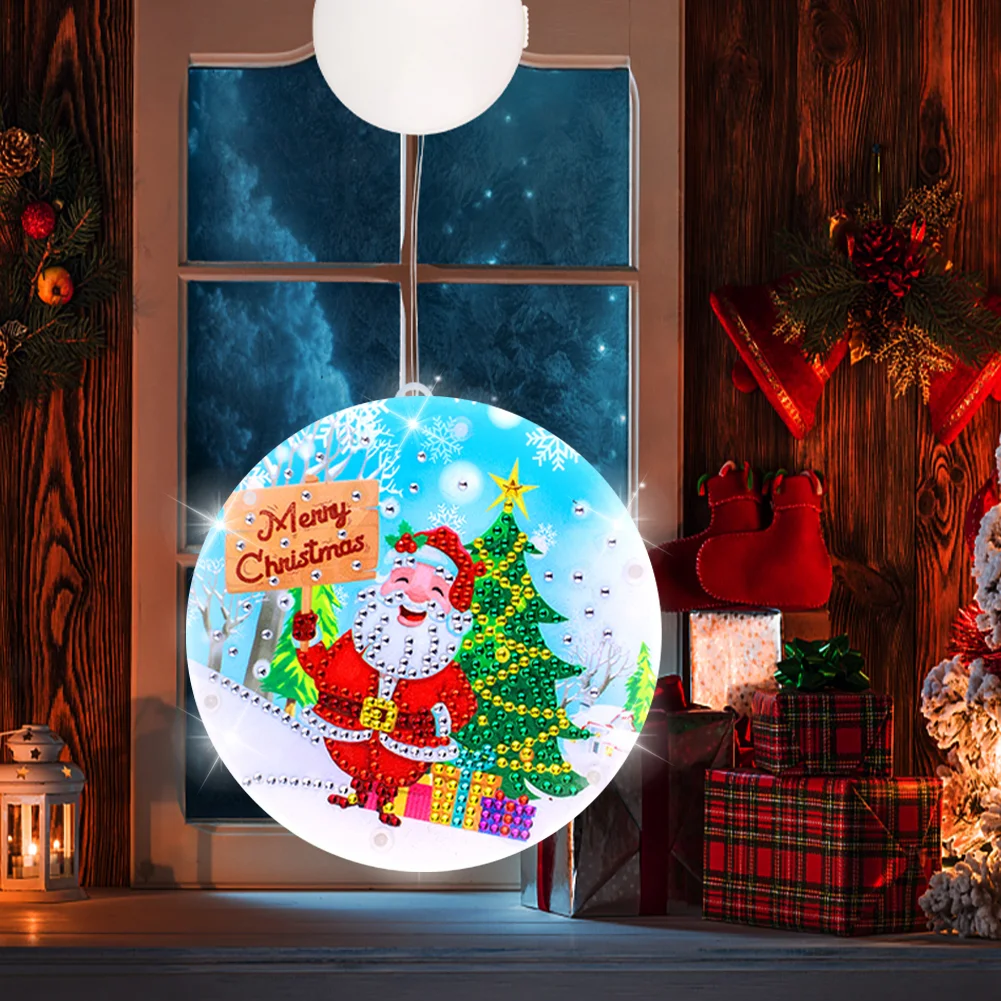 Double Sided Christmas Diamond Painting Battery Powered Chandelier for Home Room