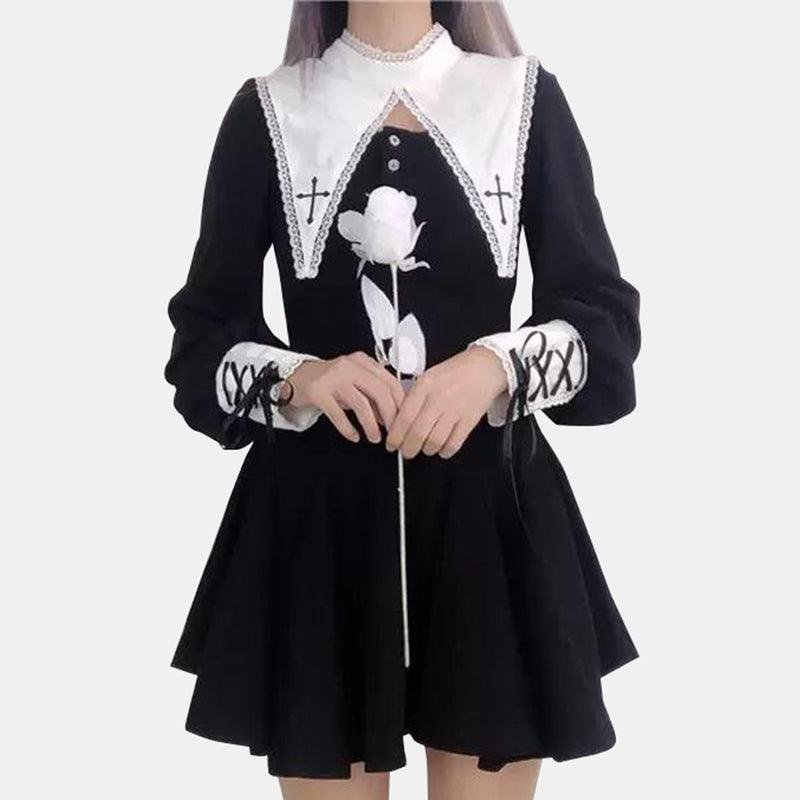 2-Piece High Waist Nun Stretch Dress