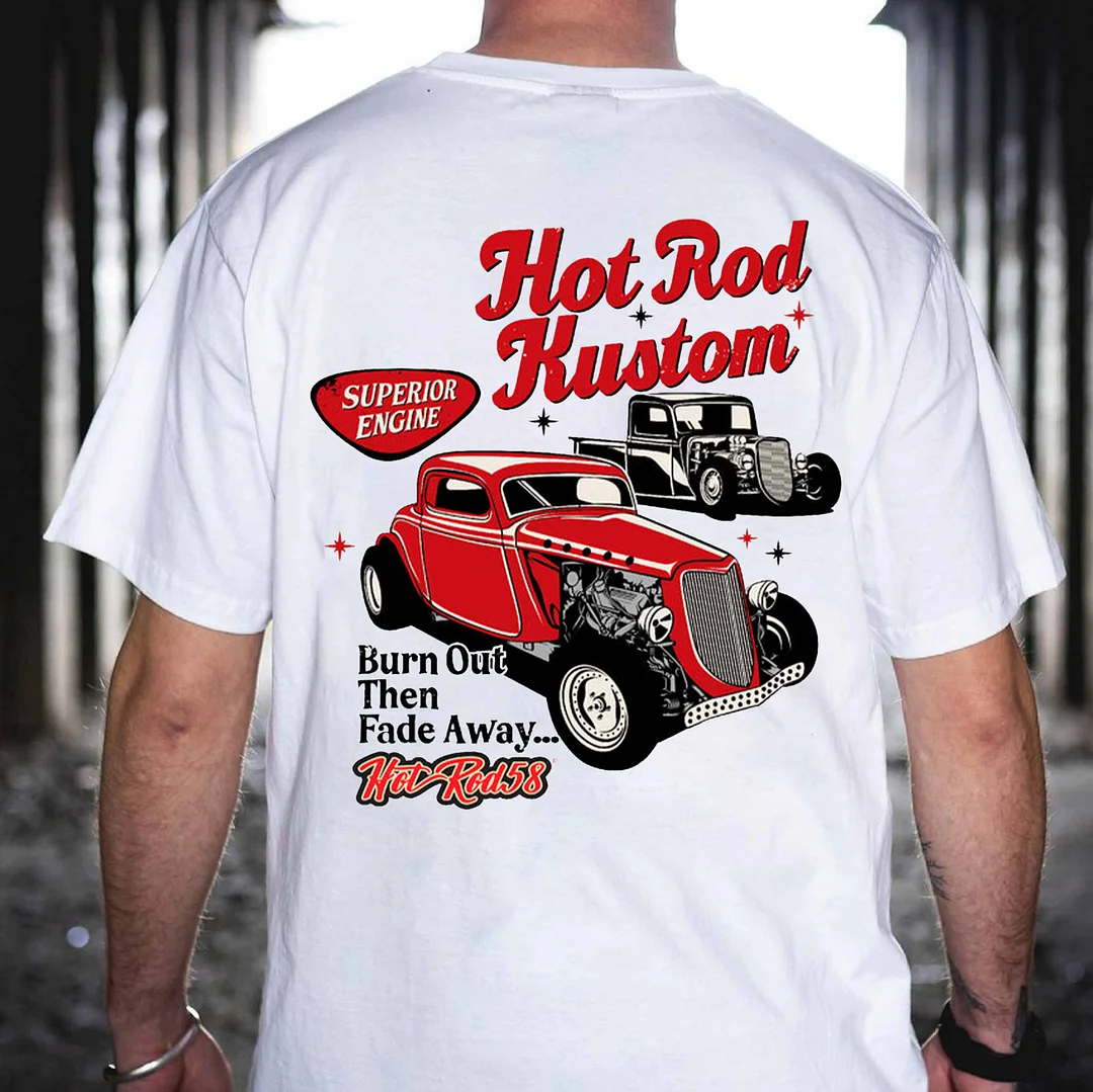 HOT ROD KUSTOM Classic Car Print Men's T-shirt