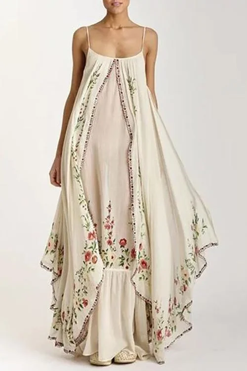 Bohemia Print Slip Maxi Dress