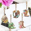 5pcs DIY Boots Diamond Painting Double-Sided Keychains