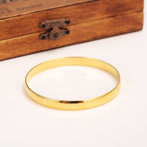 24k 2 pcs New Ethiopian Bangle 65MM8MM width  Women Gold Dubai Bride Wedding Jewelry