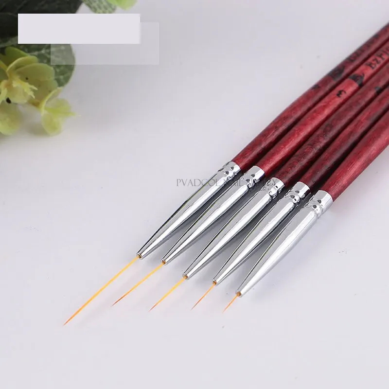 5pcs/lot Nail Art Liners Striping Brushes Fine Line Drawing Detailer Painting Blending Manicure Pens-Nail Inspo