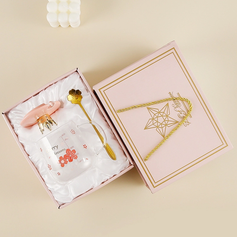 Cute Flower Glass Water Bottles 1 Set