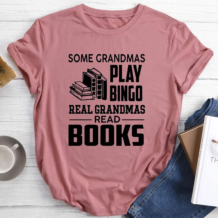 Grandmas Read Books Round Neck T-shirt