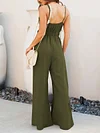 Empire Sleeveless Wide Leg Jumpsuits