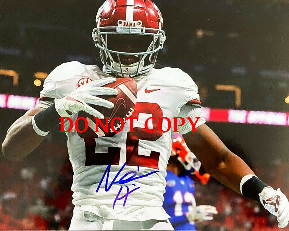 Najee Harris - Autographed Signed 8x10 Photo Poster painting (Alabama Crimson Tide) Reprint