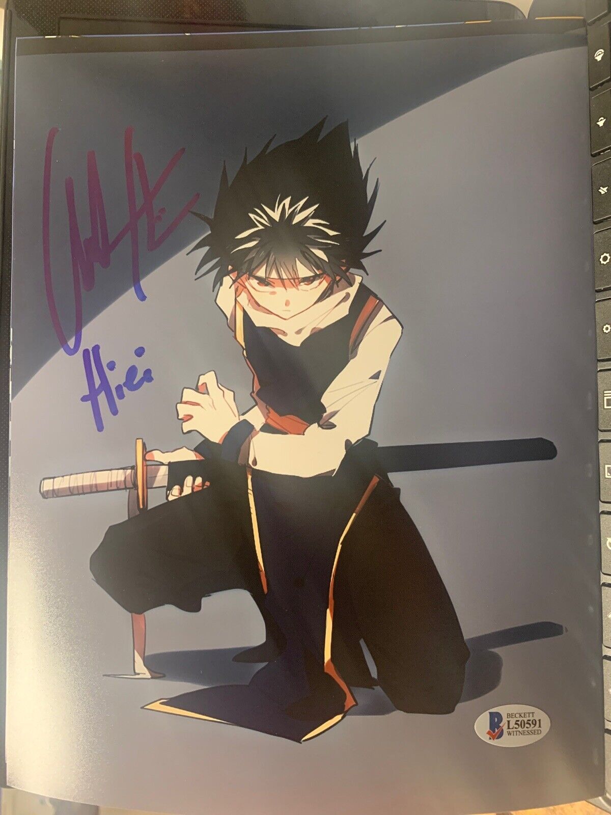 Chuck Huber signed 8x10 Photo Poster painting Hiei Yu Yu Hakusho Anime Voice Actor Beckett YY17