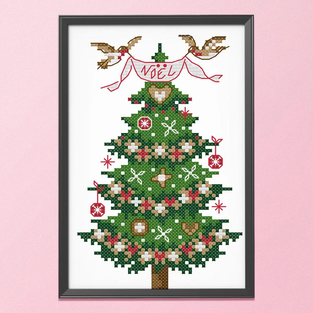 14ct Stamped Cross Stitch - Christmas Tree(14*19cm)