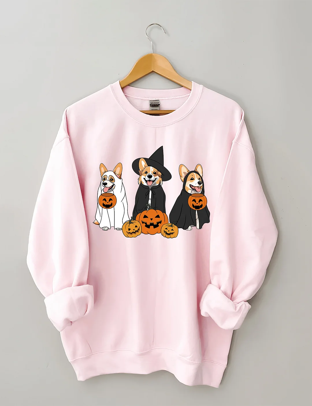 Ghost And Witch Corgi Dog Halloween Sweatshirt