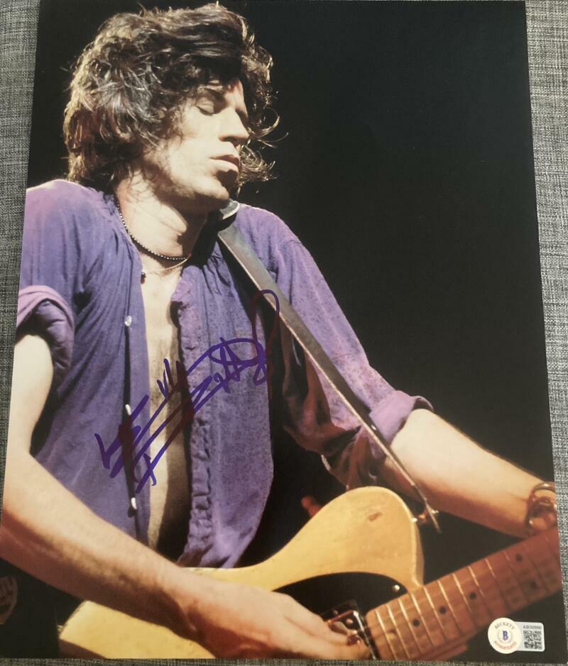 KEITH RICHARDS SIGNED AUTOGRAPHED 11x14 Photo Poster painting ROLLING STONES LEGEND BECKETT A