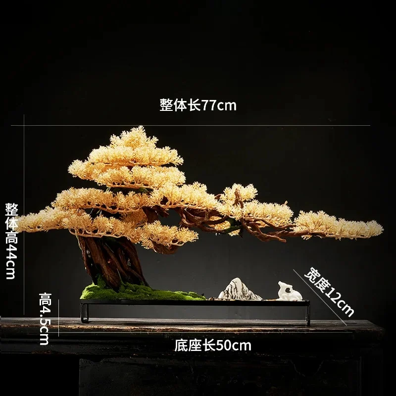 Athvotar Welcome Pine Bonsai Artificial Green Plant, Potted Landscape, Home Porch, Living Room, Office Pines, Soft Decoration