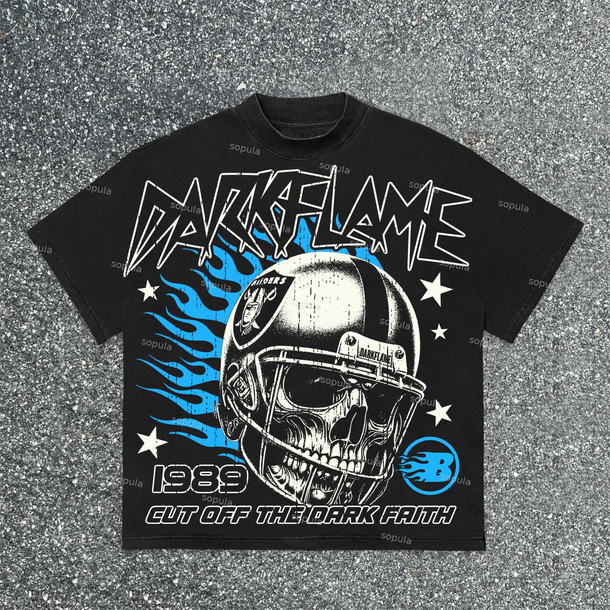 Sopula Men's Skull Rugby Vintage Graphic Cotton T-Shirt - Sopula｜Premium Graphic Tees & Graphic Clothing