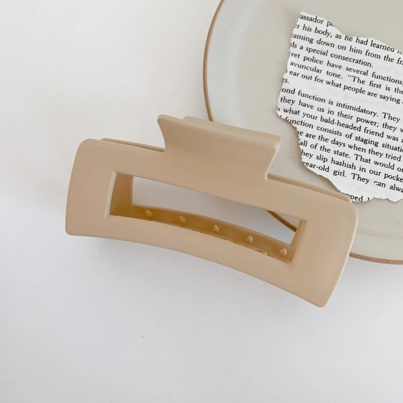 Women’s Minimalist Classic Style Solid Color Plastic Hair Claws