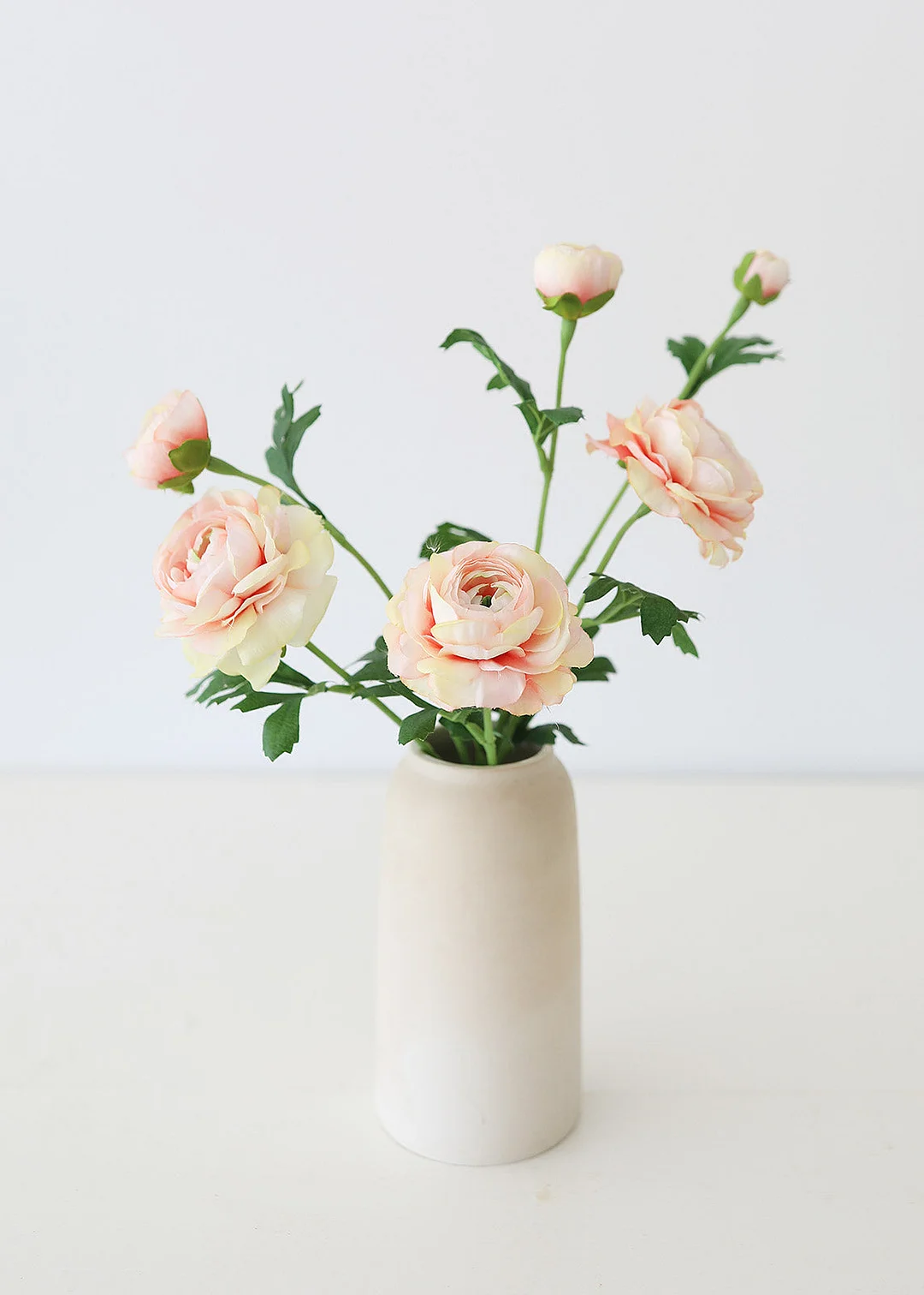Pastel Pink Ranunculus Fake Flowers - 25"