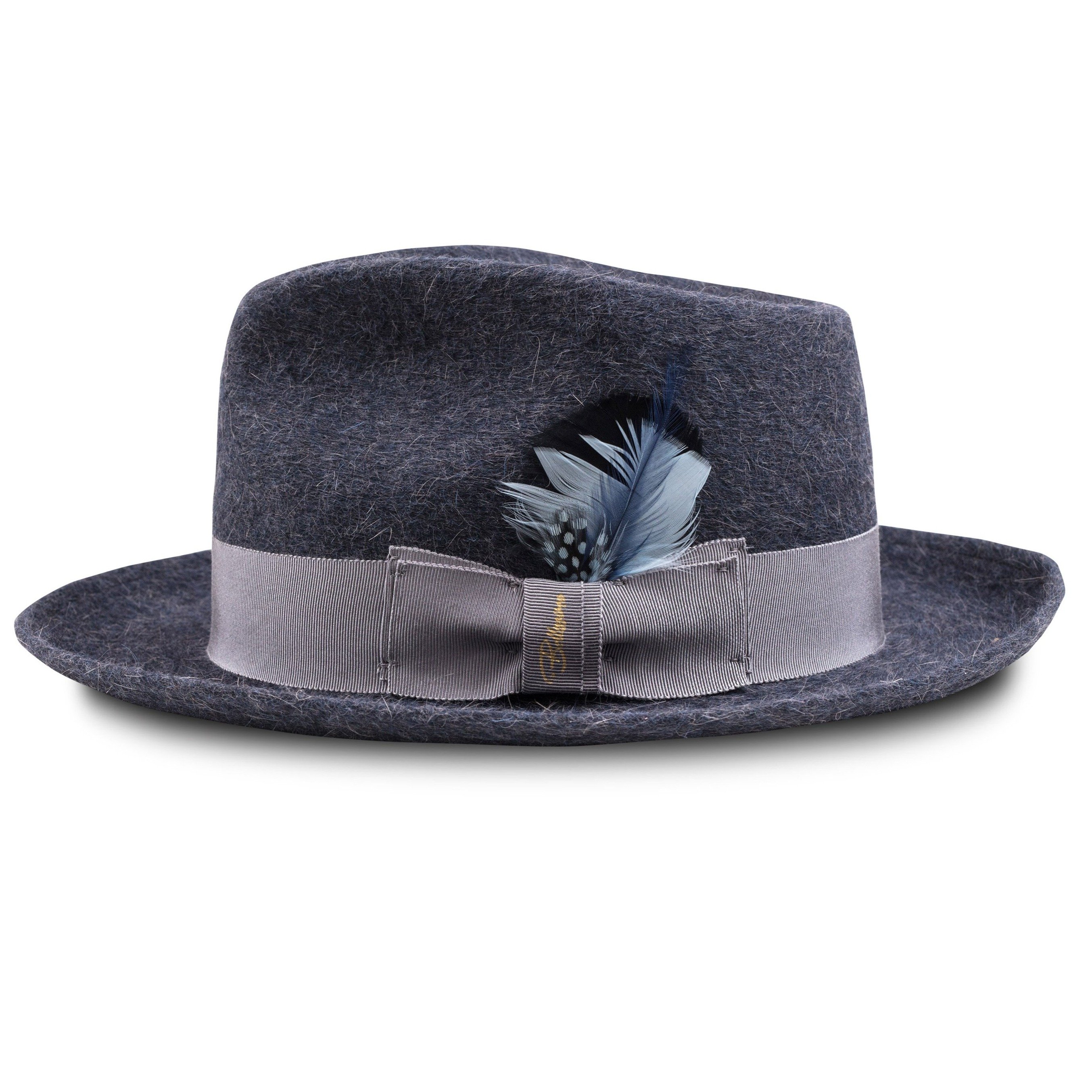 Miller Ranch Fedora -4 COLORS- Casablanca - Long Hair Fur Felt Fedora [Fast shipping and box packing]