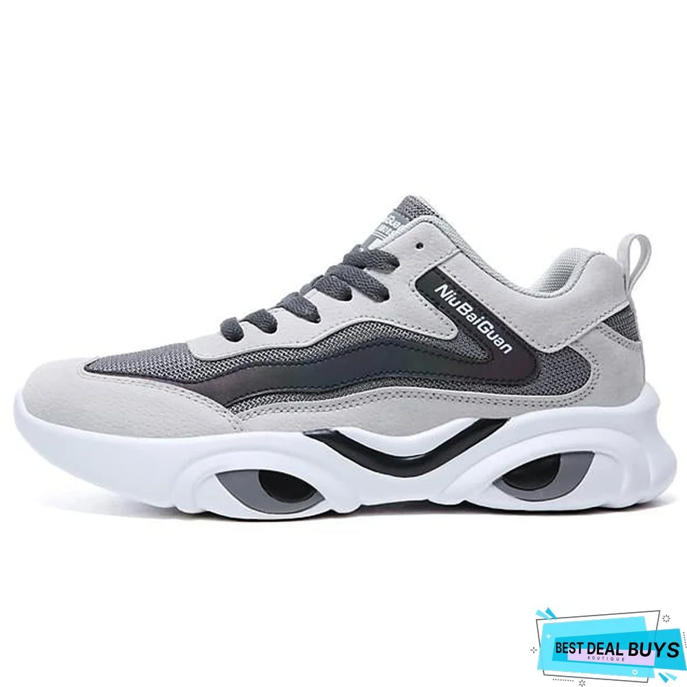 Men's Summer / Fall Sporty Daily Outdoor Trainers / Athletic Shoes Running Shoes / Basketball Shoes Volant Breathable Non-slipping Wear Proof Dark Grey / Black / Light Grey