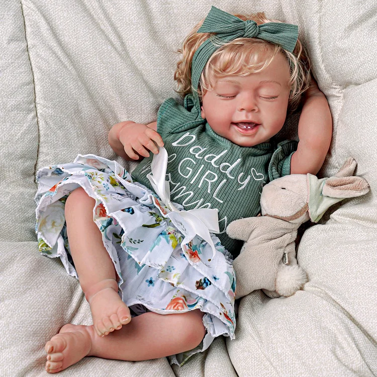 Babeside Linda 20'' Realistic Reborn Baby Doll Girl that Look Real Green Sleeping Lovely