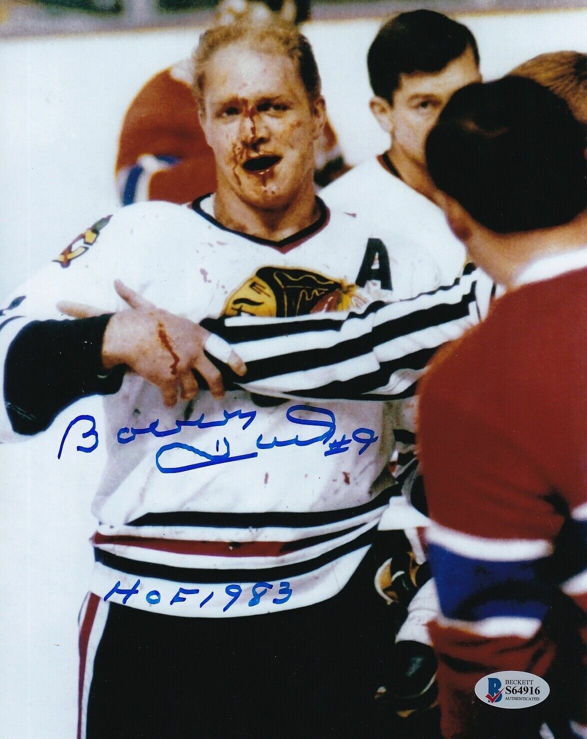 Bobby Hull signed Chicago Blackhawks 8x10 autographed Photo Poster painting BAS Beckett COA