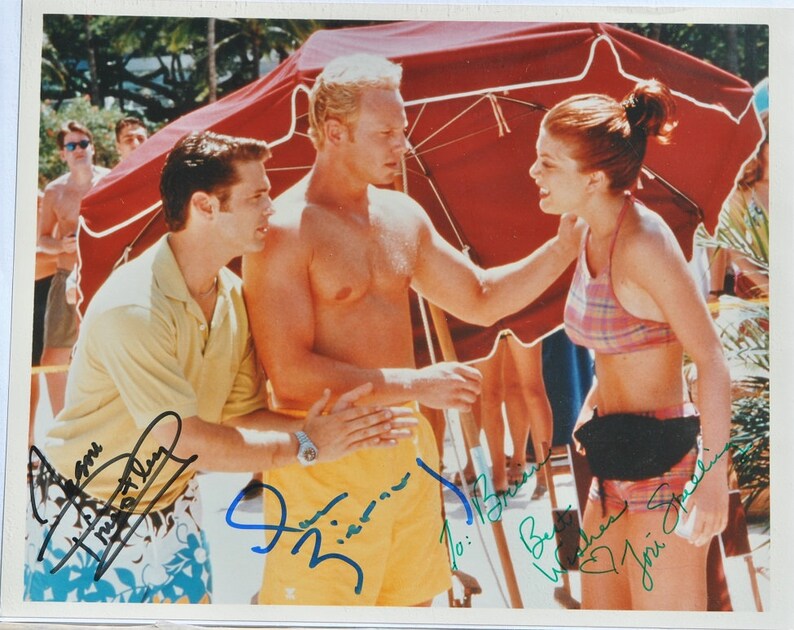 BEVERLY HILLS, 90210 CAST Signed Photo Poster painting X3 Jason Priestley, Tori Spelling, Ian Ziering wcoa