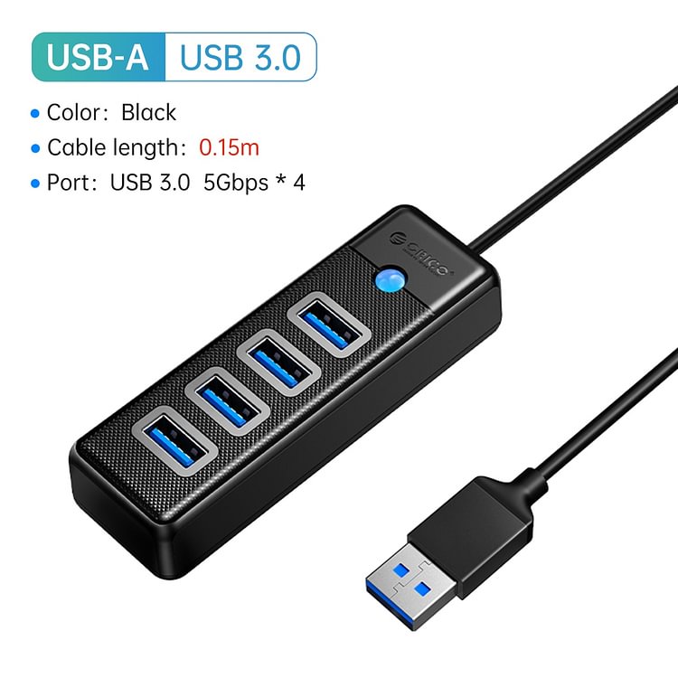 USB3.0HUB 4-Port 3.0 Splitter 3.0 Hub